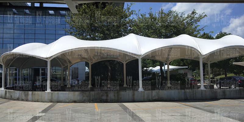 膜結(jié)構(gòu)停車棚的安裝工藝是怎樣的？膜結(jié)構(gòu)車棚安裝步驟有哪些？