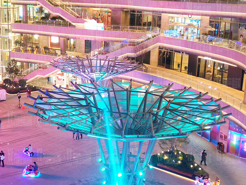 石家莊東南智匯城倒傘ETFE膜結(jié)構(gòu)項目夜景欣賞