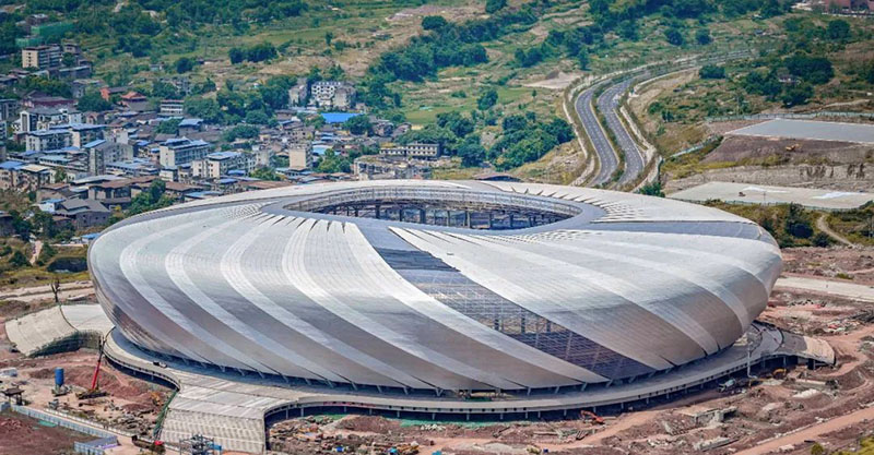 最新進展！龍興足球場10月底竣工交付