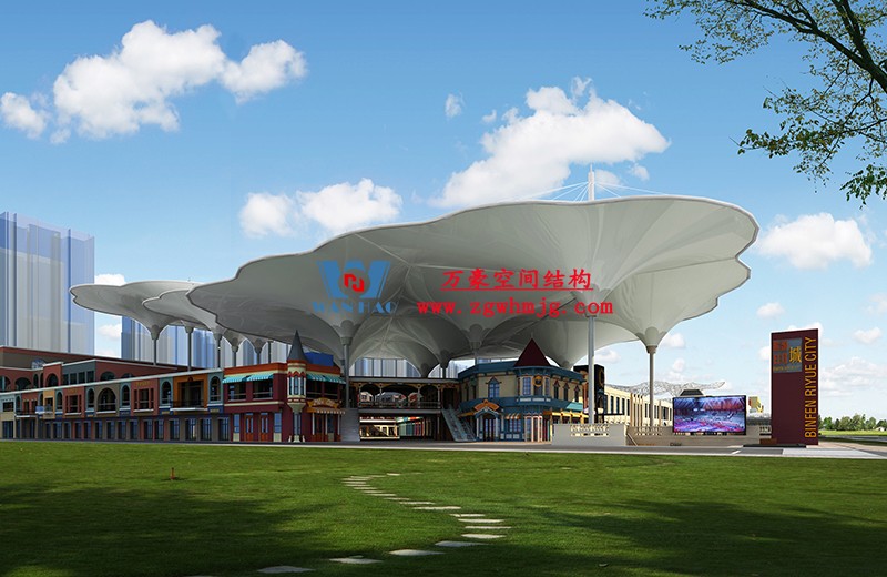 山東聊城萬達(dá)小鎮(zhèn)七彩祥云PTFE膜結(jié)構(gòu)項目 山東聊城萬達(dá)小鎮(zhèn)七彩祥云PTFE膜結(jié)構(gòu)項目