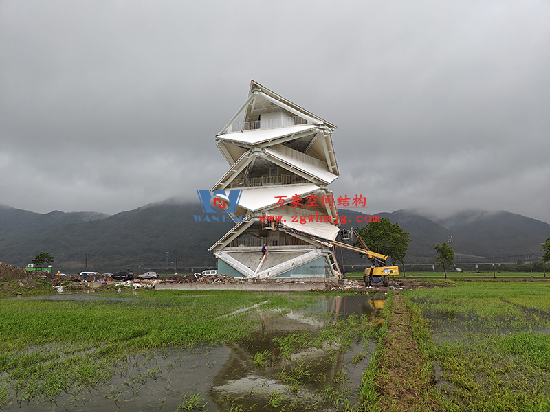 萬豪2023第8標-數智農業(yè)產業(yè)園先行啟動區(qū)塊項目設計施工總承包-瞭望塔膜結構工程