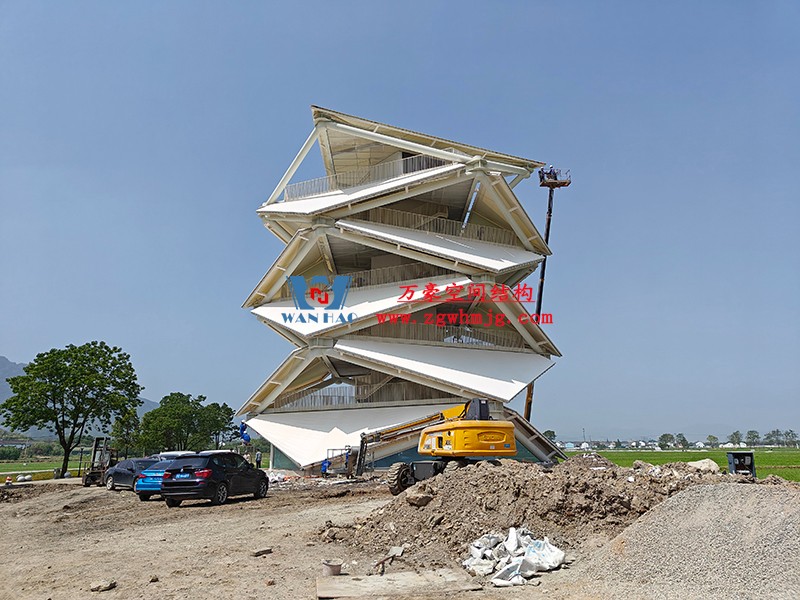 數智農業(yè)產業(yè)園先行啟動區(qū)塊項目設計施工總承包-瞭望塔膜結構工程