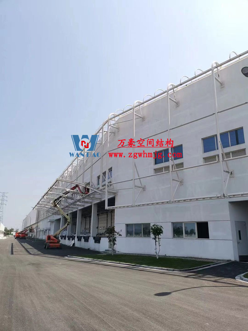 寧波益富樂(lè)公司新廠房外立面PTFE網(wǎng)格膜結(jié)構(gòu)工程 寧波益富樂(lè)公司新廠房外立面PTFE網(wǎng)格膜結(jié)構(gòu)工程