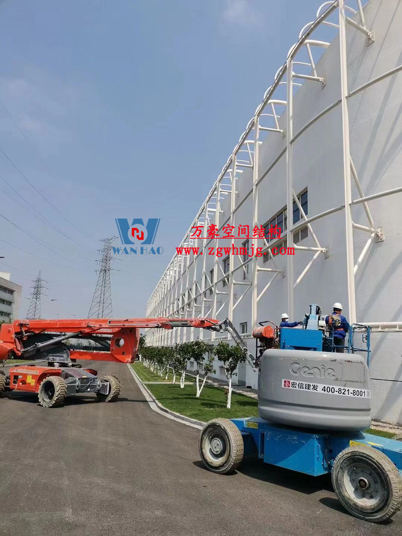 寧波益富樂(lè)公司新廠房外立面PTFE網(wǎng)格膜結(jié)構(gòu)工程 寧波益富樂(lè)公司新廠房外立面PTFE網(wǎng)格膜結(jié)構(gòu)工程