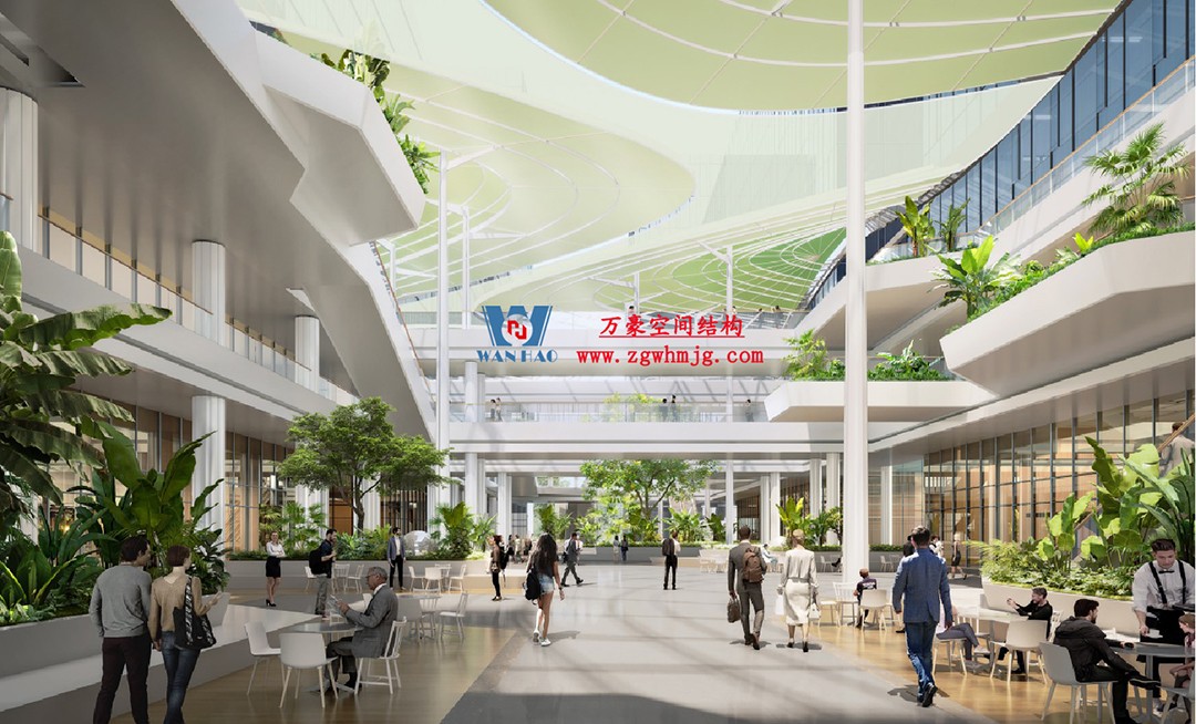 博多森谷項目中庭etfe膜結(jié)構(gòu)工程 博多森谷項目中庭etfe膜結(jié)構(gòu)工程