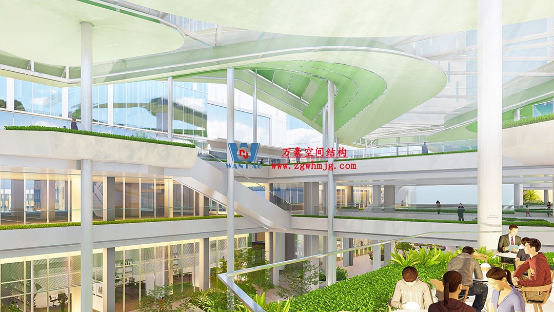 博多森谷項目中庭etfe膜結(jié)構(gòu)工程 博多森谷項目中庭etfe膜結(jié)構(gòu)工程