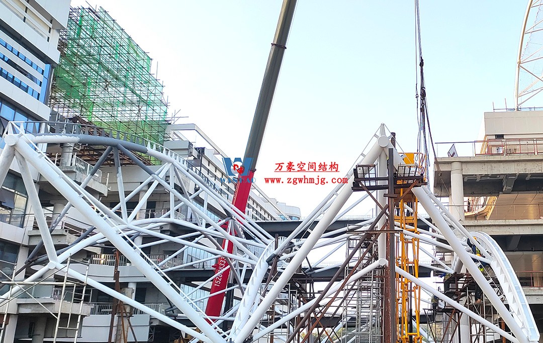 工程進度全速推進，PTFE膜材張拉在即！