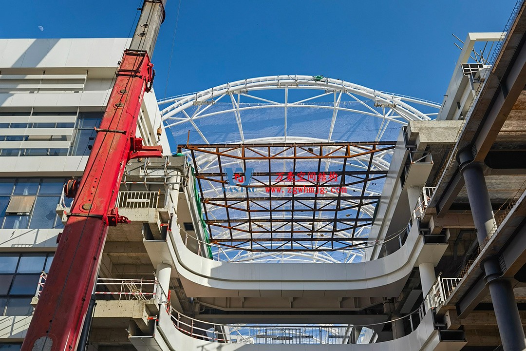 工程進度全速推進，PTFE膜材張拉在即！