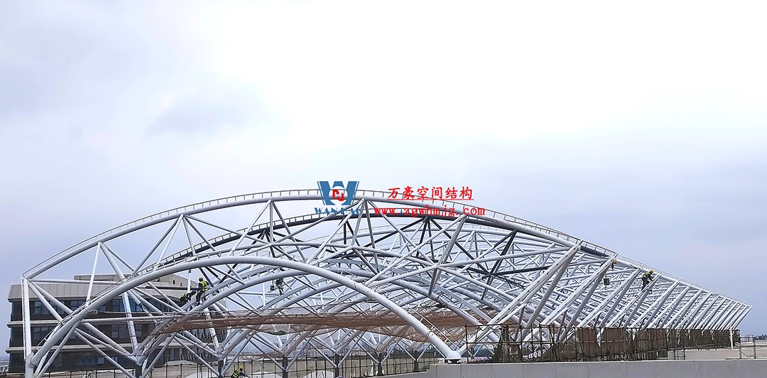 工程進度全速推進，PTFE膜材張拉在即！