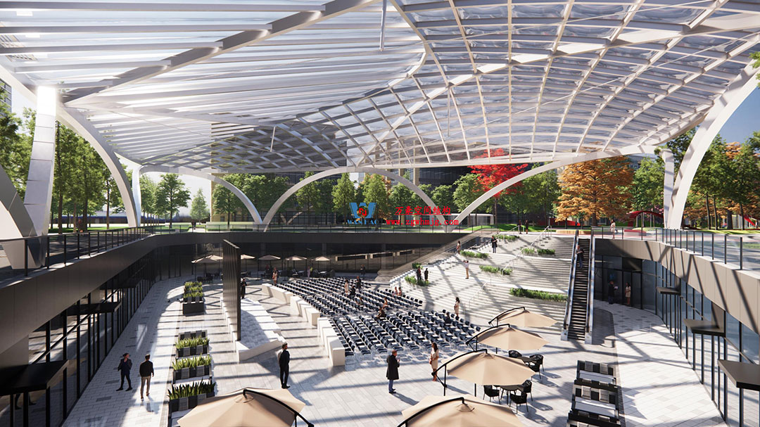 ETFE氣枕膜與雙曲面空間網(wǎng)殼結(jié)構(gòu)結(jié)合是什么樣？一起來(lái)一睹真容