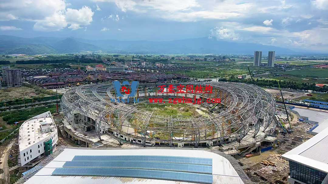 瑞麗國際文體中心建設(shè)項(xiàng)目體育場(chǎng)屋面膜結(jié)構(gòu)工程