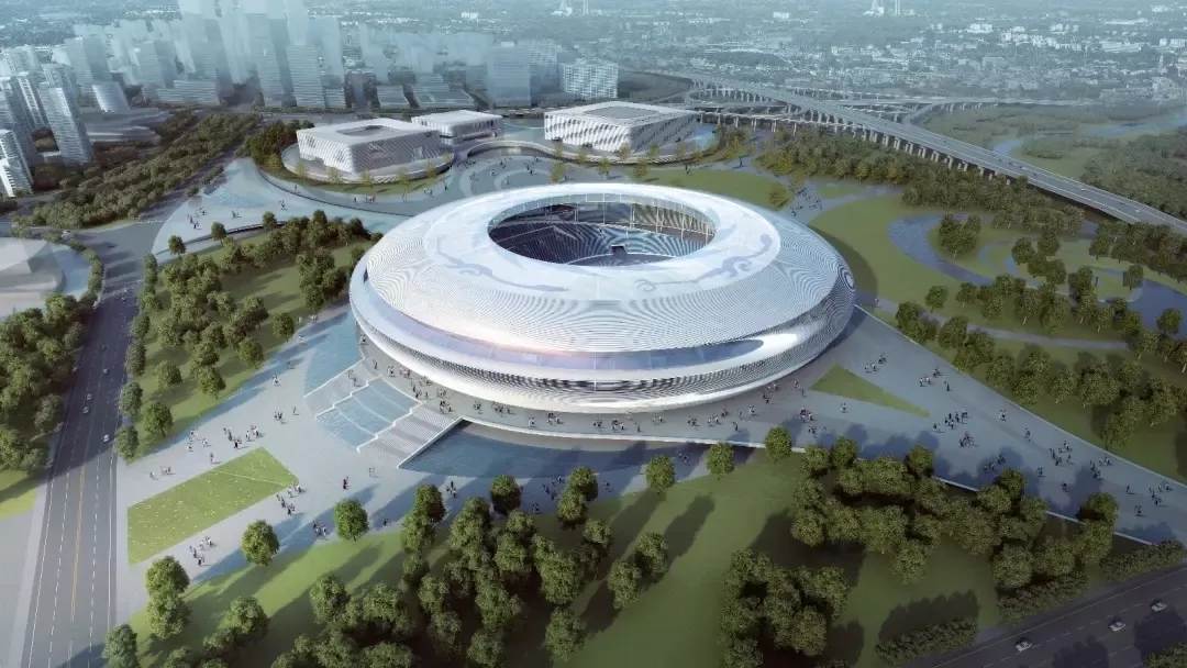 成都大運(yùn)會主場館進(jìn)入鋼結(jié)構(gòu)施工，“飛碟”造型顯雛形