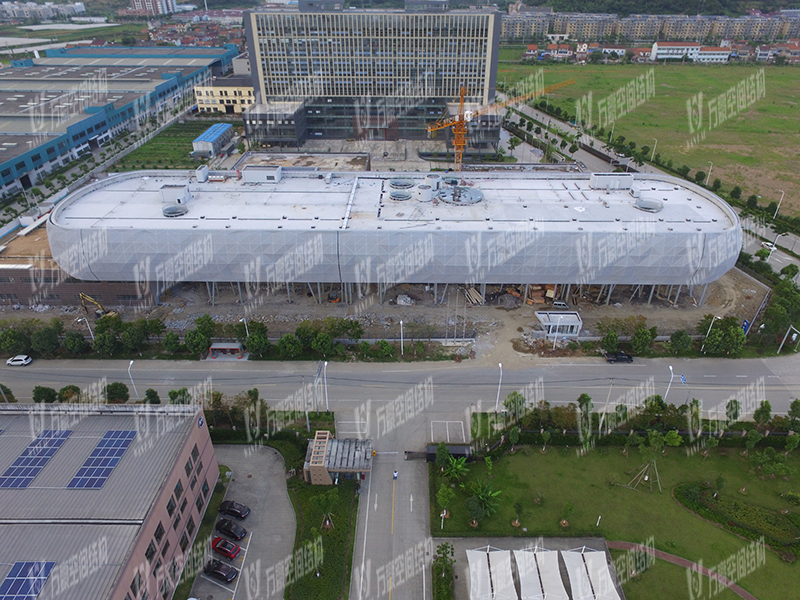 PTFE膜結(jié)構(gòu)施工銀獎|菲仕電機(jī)外立面PTFE網(wǎng)格膜結(jié)構(gòu)項(xiàng)目