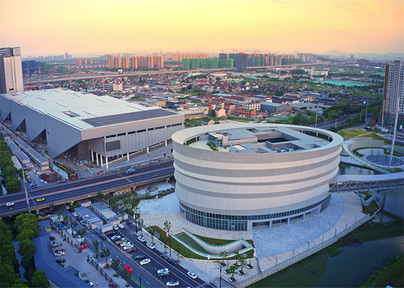 紹興國際會(huì)展中心PTFE網(wǎng)格織物幕墻