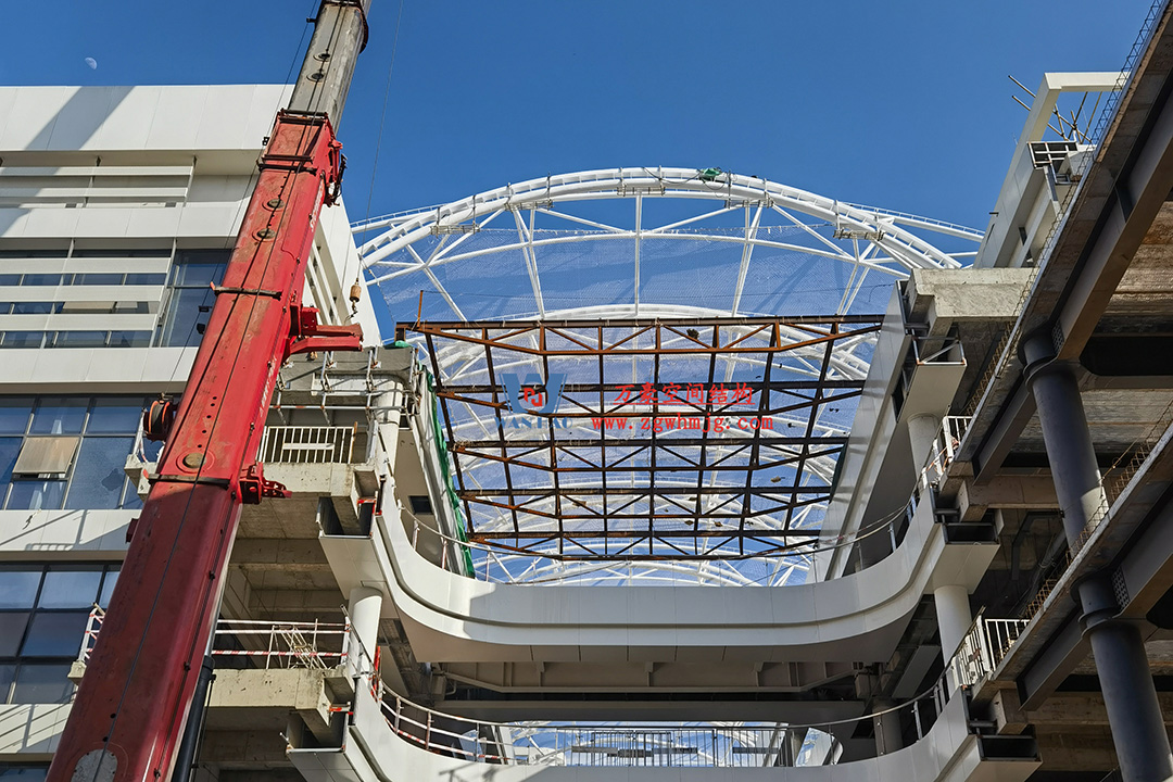 工程進度全速推進，PTFE膜材張拉在即！