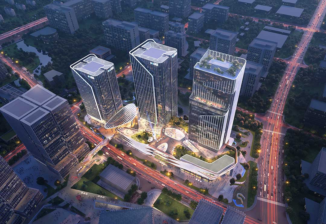 上海集成電路設(shè)計(jì)產(chǎn)業(yè)園 ETFE 氣枕膜結(jié)構(gòu)完美收官，點(diǎn)亮張江 